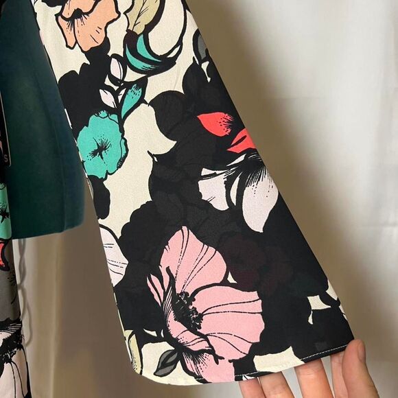 Express Women's Floral Shift Dress boho retro bell sleeve size 0 xs - Picture 2 of 7